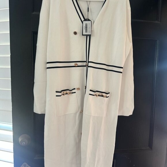 Dress Classic White and Black Blazer knit dress Aleeza Paris - Picture 3 of 9